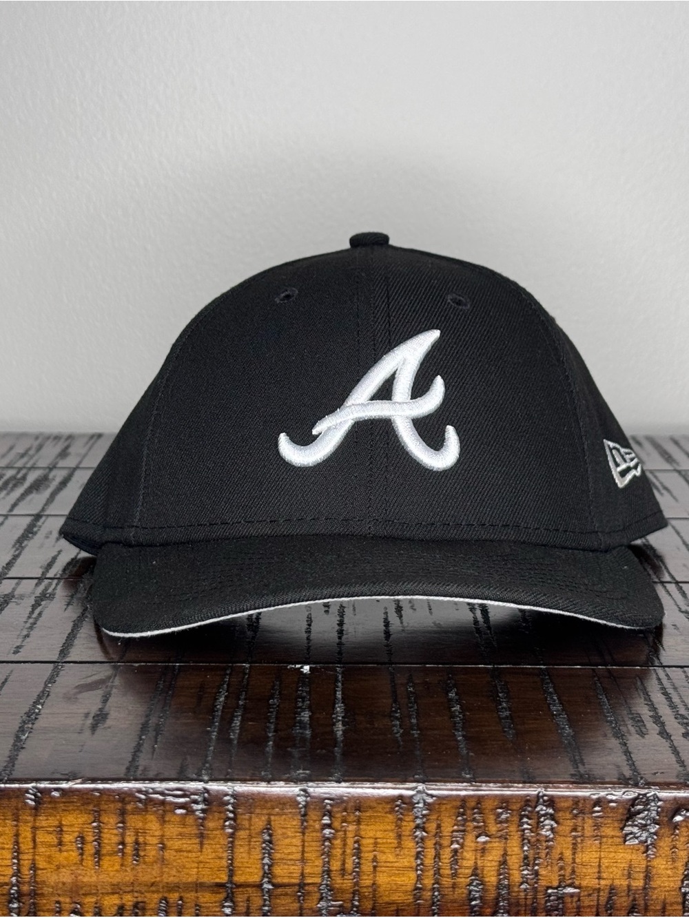 New Era Black and White Atlanta 'A' Fitted Hat